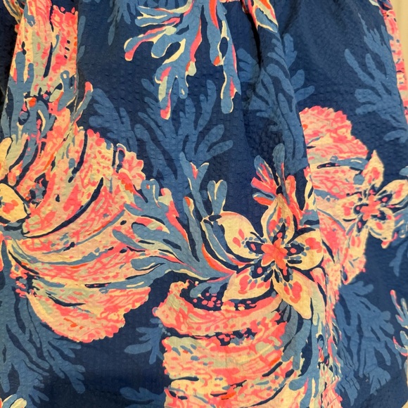 Lilly Pulitzer, 2 Piece Set Croix Top & Deavan Midi Skirt Blue Pink, Size L - Picture 8 of 15